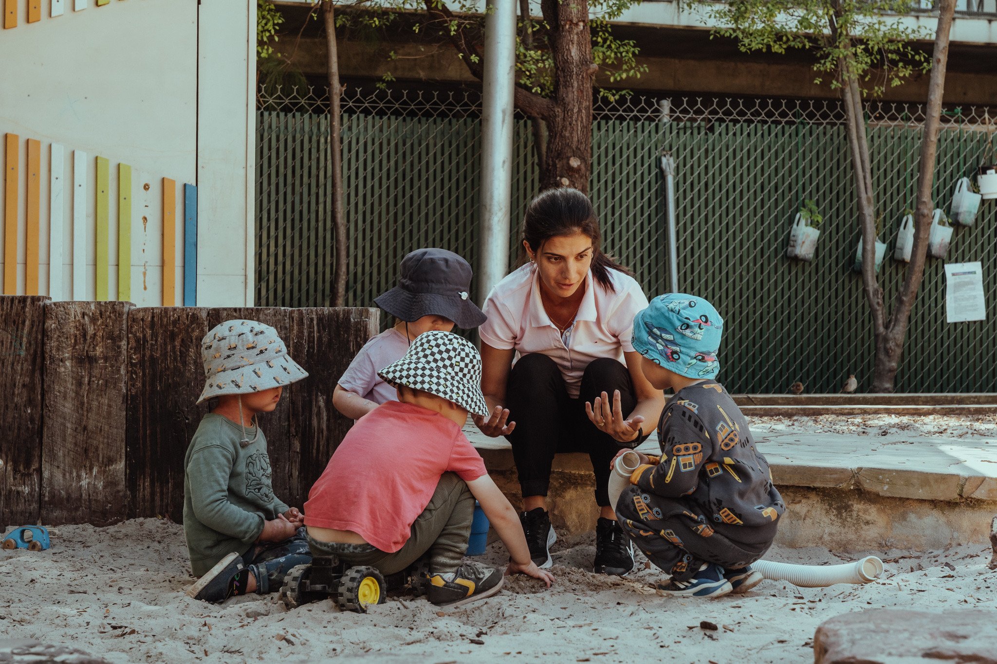 An educator with four children