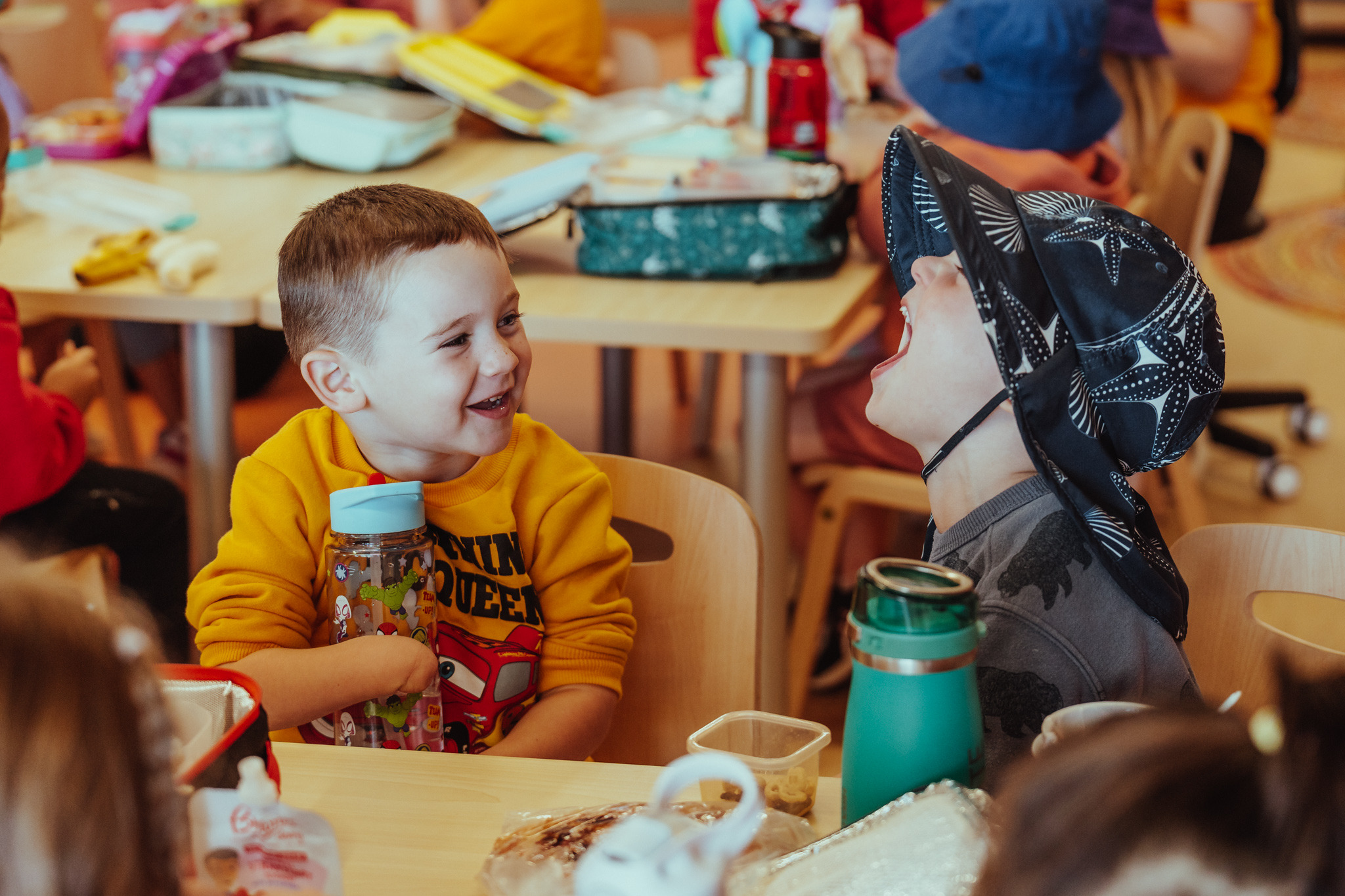 Two children in an early learning setting